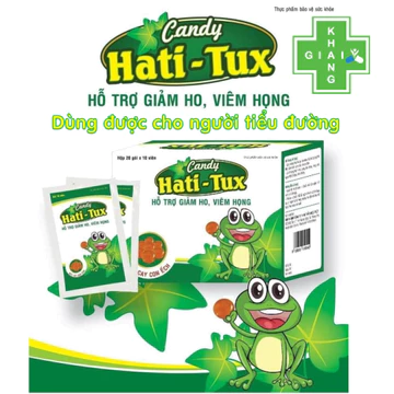 Viên ngậm giảm viêm họng, giảm ho thảo dược Hati-tux (Gói 8 viên)
