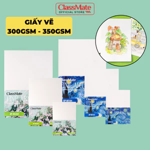 Giấy Vẽ Màu Nước CLASSMATE Giấy A5 A6 A4 Giấy Vẽ 350gsm 300gsm Vẽ Màu Gouache, Màu Acrylic.. Không Thấm Sang Mặt Sau