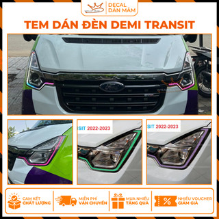 Tem dán đèn Ford Transit 2022-2023 (1 cặp) - Tem dán đèn cao cấp bám dính tốt không phai màu