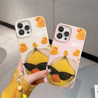 Ốp Lưng iPhone TPU Hoạ Tiết Da Mềm Vịt Vàng Chống Sốc, Chống Bẩn - iP 7/8/X/XS/11/12/13/14/15/16/17/Plus/Pro/Max/Air