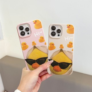 Ốp Lưng iPhone TPU Hoạ Tiết Da Mềm Vịt Vàng Chống Sốc, Chống Bẩn - iP 7/8/X/XS/11/12/13/14/15/16/17/Plus/Pro/Max/Air