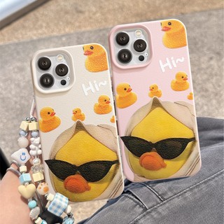 Ốp Lưng iPhone TPU Hoạ Tiết Da Mềm Vịt Vàng Chống Sốc, Chống Bẩn - iP 7/8/X/XS/11/12/13/14/15/16/17/Plus/Pro/Max/Air