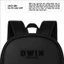 Balo da nam nữ thêu logo DWIN cặp đi học thời trang hàn quốc Leather Basic Balo Racer BL03A