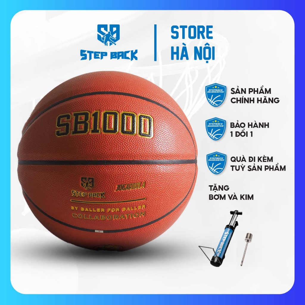 Bóng rổ da SB1000 Ver.2 STEP BACK số 7, Bóng rổ da PU cao cấp, indoor ...