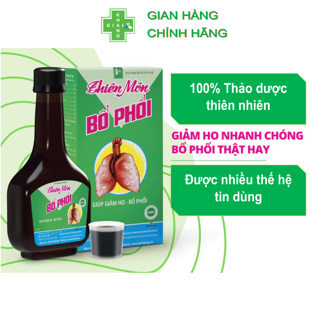 Thiên môn bổ phổi Bình Đông giải pháp an toàn cho người hay ho. Giúp ấm phổi, long đờm, giảm ho (Chai 280ml)