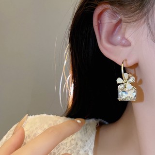 [Hỏa Tốc] Khuyên Tai Bông Tai Móc Cài Đính Đá Pha Lê Đi Tiệc T28