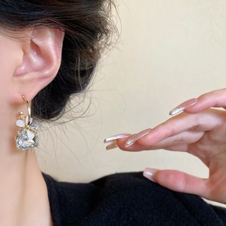 [Hỏa Tốc] Khuyên Tai Bông Tai Móc Cài Đính Đá Pha Lê Đi Tiệc T28