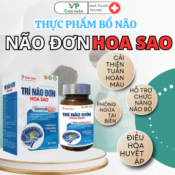 Viên Uống Hoạt Huyết Bổ Não Trí Não Đơn - Cải Thiện Trí Nhớ, Tăng Tuần Hoàn Máu Lên Não Lưu Thông