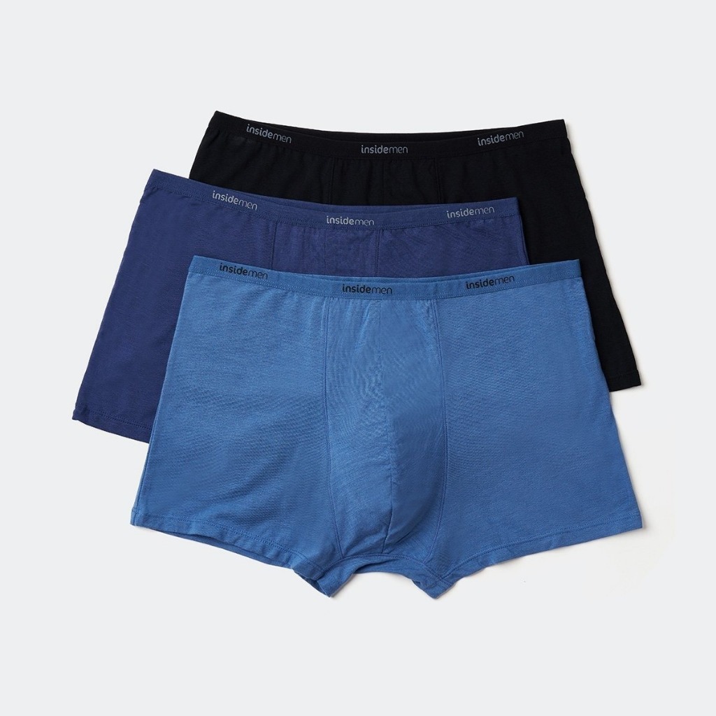 Combo 3 Quần Lót Nam Boxer Insidemen cạp chun co giãn, tiện lợi IBX003EDP03