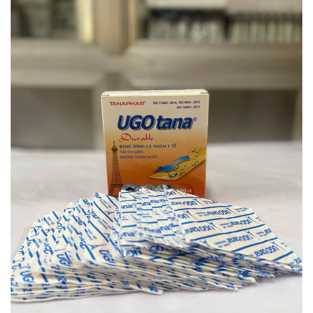 Băng keo cá nhân UGO TANA, băng cá nhân (hộp 102 miếng)