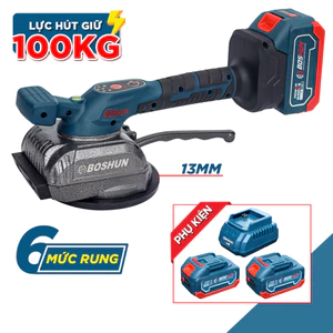 Máy rung hít gạch Boshun BS-RG63 6 mức rung, động cơ không chổi than, lực hút 90kg, Không gây tiếng ồn