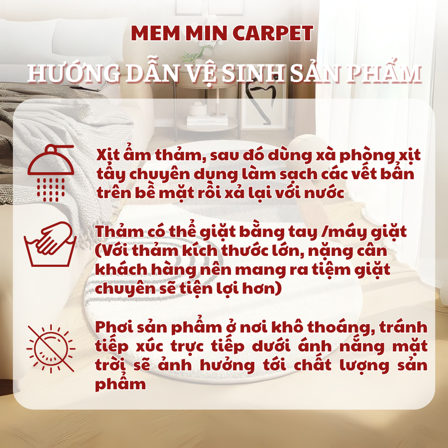 Thảm Chùi Chân Lông Cừu 50x120cm Decor Trang Trí Phòng Ngủ, Thảm Phòng Khách Êm, Mềm, Dày Dặn - Memmincarpet - TH104