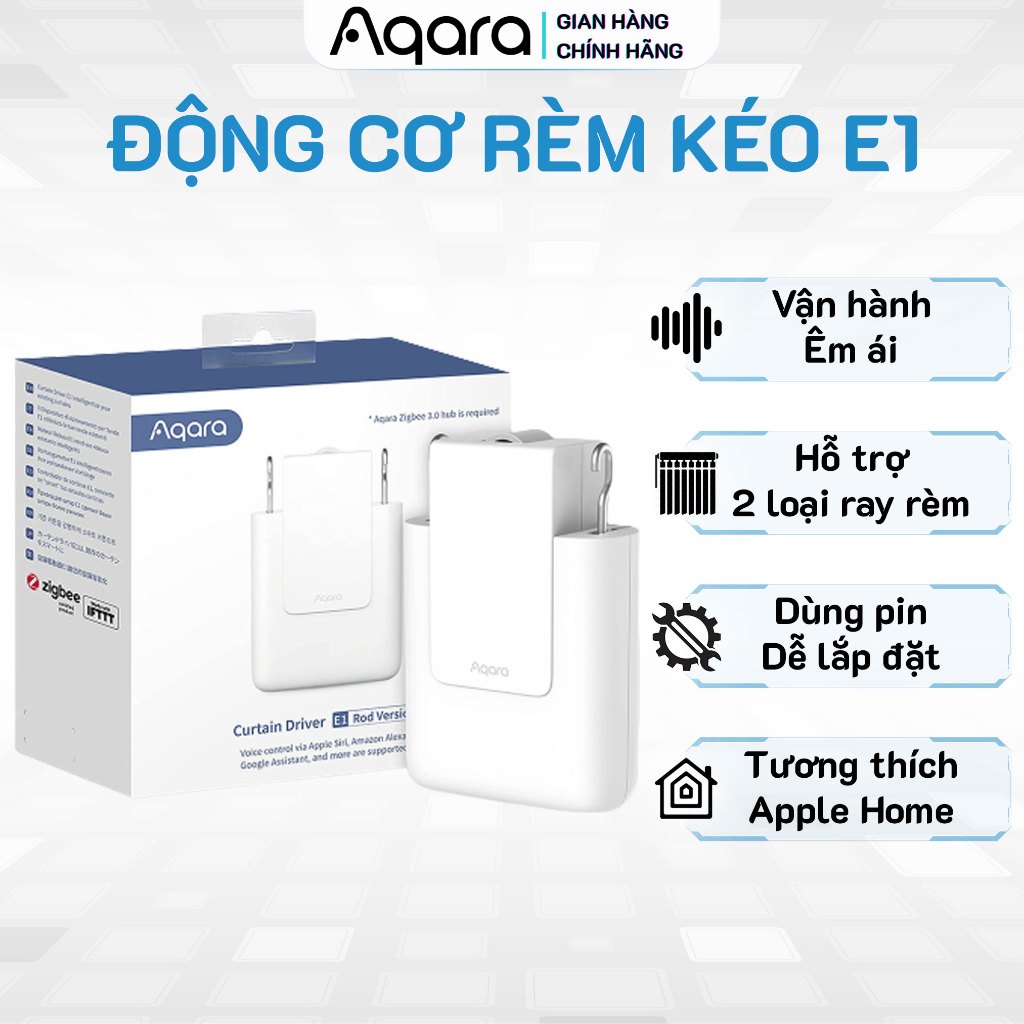 Động Cơ Rèm Dùng Pin Aqara Curtain Driver E1, 2 phiên bản Ray Tròn và ...