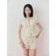 Set Nữ ERMIL Áo Tay Phồng Cổ Chữ V Và Quần Shorts Ngắn GOÛT DE JUN