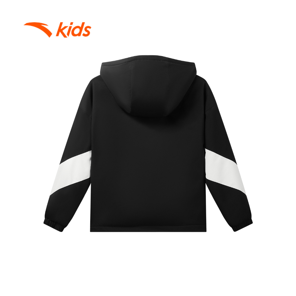 Áo Khoác Bóng Rổ Bé Trai ANTA Kids Có Nón, Chống Gió, Thoáng Khí, Thời Trang Thu Đông 3525D1603S