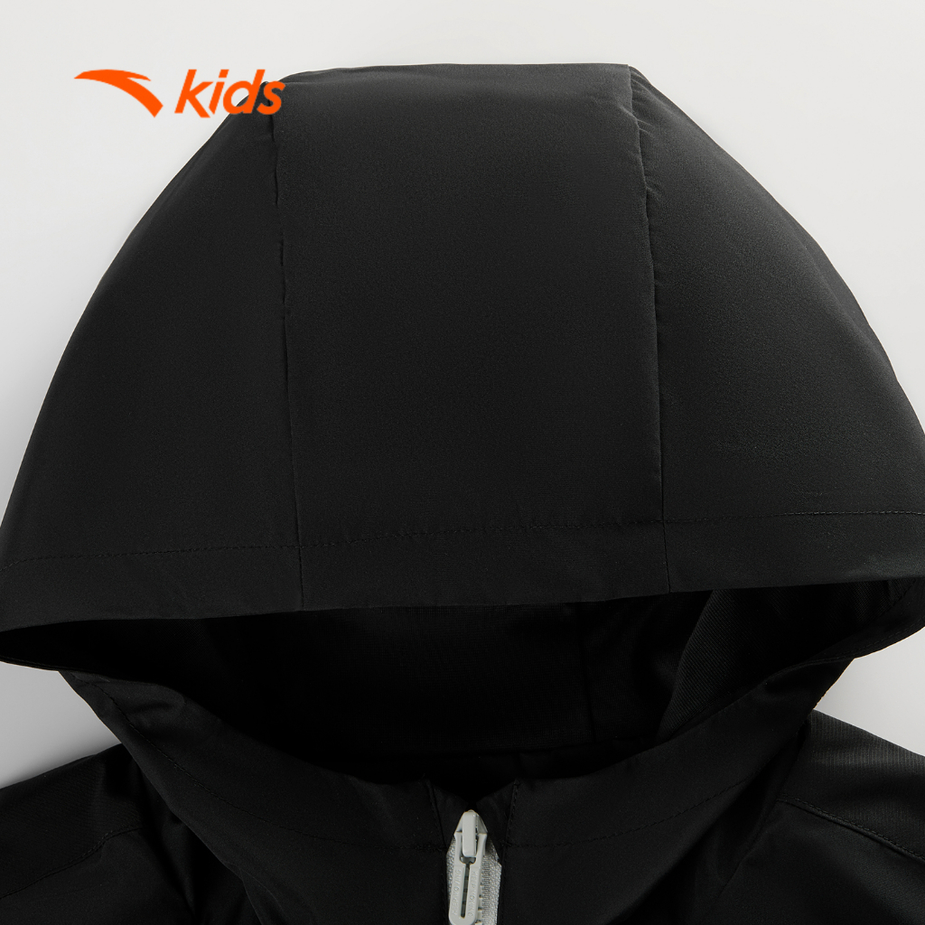 Áo Khoác Bóng Rổ Bé Trai ANTA Kids Có Nón, Chống Gió, Thoáng Khí, Thời Trang Thu Đông 3525D1603S