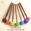 Chày luân xa Nepal đánh chuông đồng loại bông 6 cm - Sticks for singing bowls - CXNP225