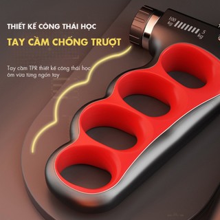 Dụng cụ kìm bóp tay tập lực điều chỉnh 5 –100kg đếm số điện tử cho tập gym thể hình KBT620