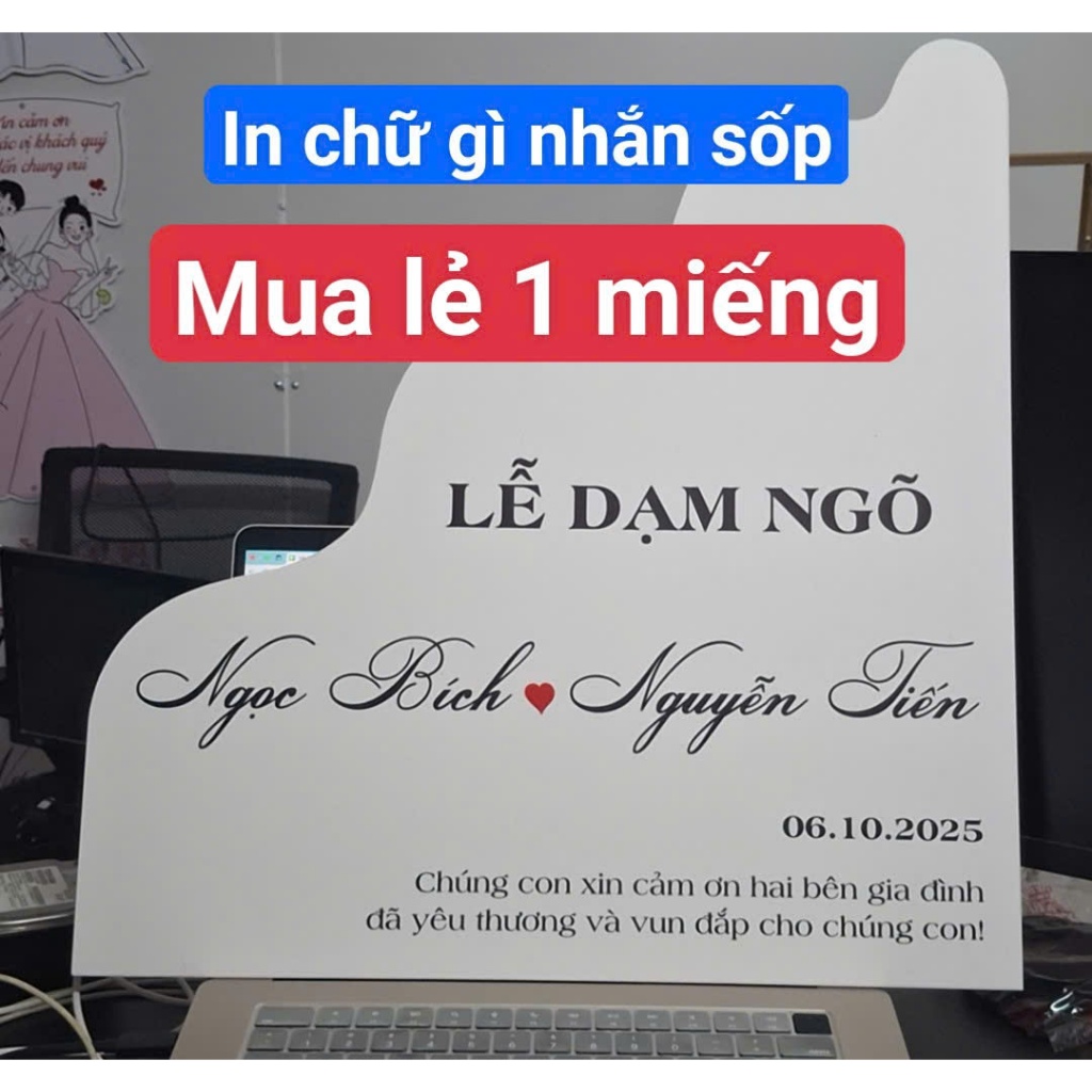 Tam Giác Tái Sử Dụng - Chỉ Có 1 Miếng Dùng Cho Hộp Hoa Đã Mua - Font chữ theo đơn cũ