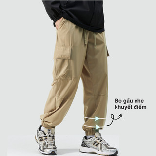 [MỞ BÁN] Quần kaki nam túi hộp cạp chun, quần dài nam Jogger kaki bo gấu hách dáng che khuyết điểm K08