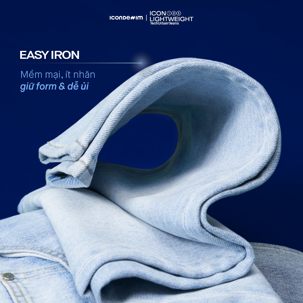 Quần Jean Nam ICON105 Lightweight, Quần Bò Nam Ống Suông Siêu Nhẹ, Vải Thoáng Khí, Jean Nam Cao Cấp | BigBuy360 - bigbuy360.vn