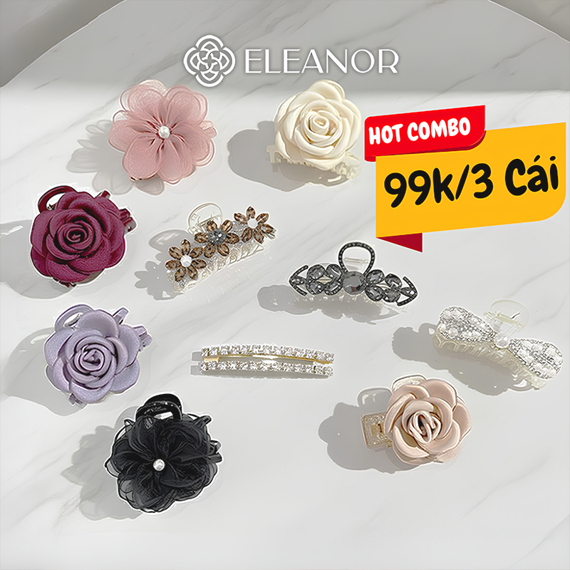 [Mua 3 món bất kì chỉ 109k] Kẹp tóc nữ càng cua Eleanor Accessories đa dạng mẫu mã phụ kiện tóc 10777