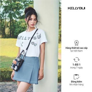 [KELLYBUI] Áo thun cotton đính hoạ tiết thủ công, phong cách trẻ trung, năng động