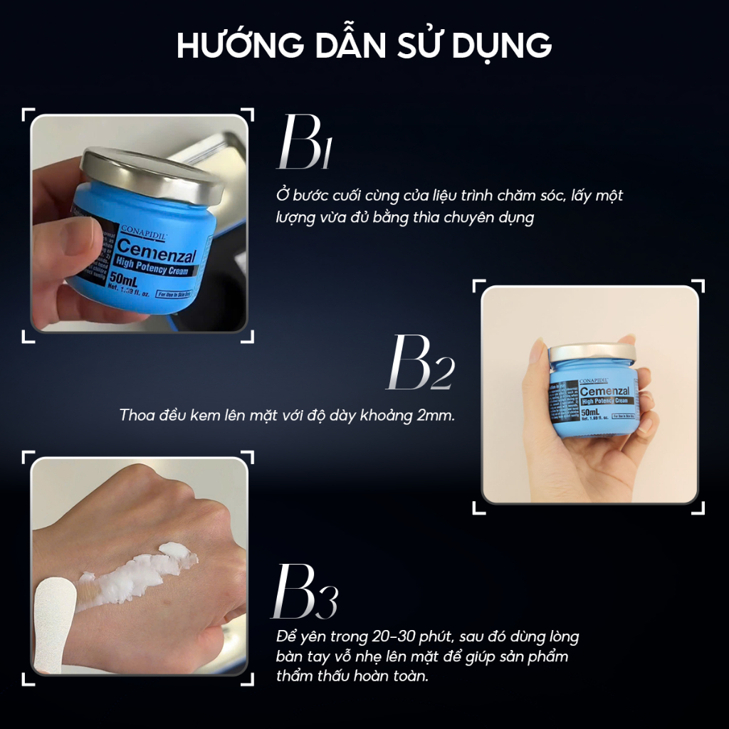 Kem dưỡng hỗ trợ tái định vị da CONAPIDIL CEMENZAL HP 50ml