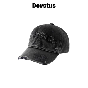 Nón kết mũ lưỡi trai Denim wash form mềm làm rách thủ công thêu nổi logo DEVOTUS - EMBER CODE CAP