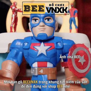 Hộp mô hình nhân vật Thuyền trưởng Mỹ Captain America size lớn, cao 25cm, nặng 500g -  BEE VNXK