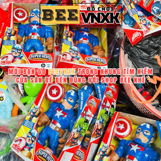 Hộp mô hình nhân vật Thuyền trưởng Mỹ Captain America size lớn, cao 25cm, nặng 500g -  BEE VNXK