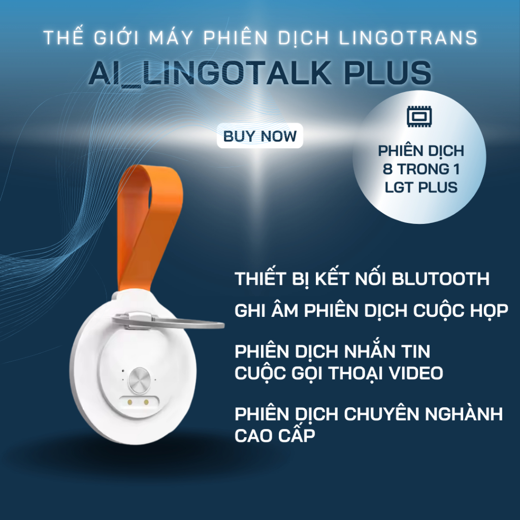 Máy Phiên Dịch Lingotrans Model AI Lingotalk 8 Trong 1 – Công Nghệ AI Hiện Đại, Nhỏ Gọn, Cao Cấp