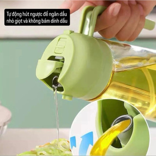 Bình Đựng Dầu Ăn Thủy Tinh 2in1, Bình Xịt Phun Sương Kiểm Soát Lượng Dầu Chuẩn Xác -TotoMoo.homedecor