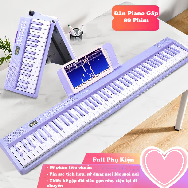 Đàn Piano Điện Gấp 88 Phím - Full Phụ Kiện - Tặng Tai Nghe Pro ...