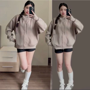 Áo Khoác BOXY HOODIE ZIP [Full 6 Túi] Logo Túi_by ShierShop