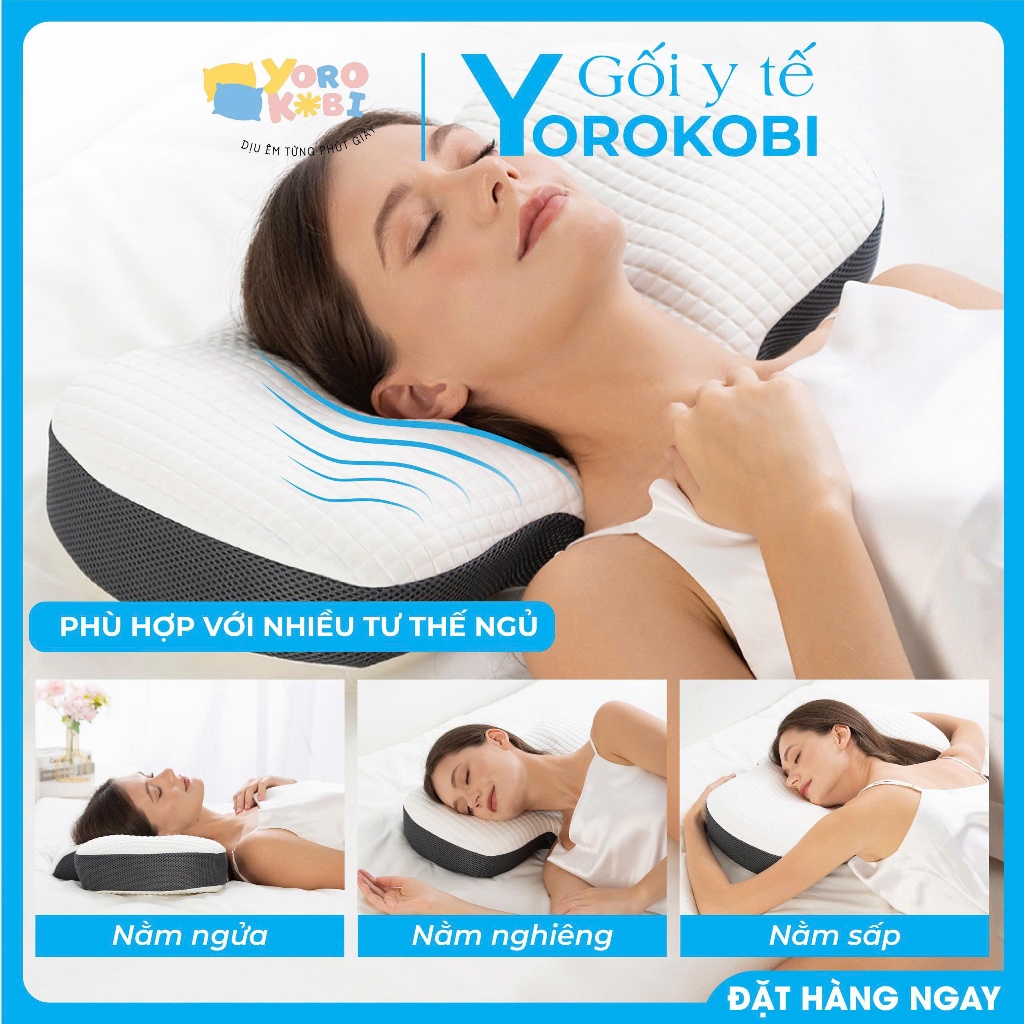 Gối Ngủ Công Thái Học 100% Cao Su Non Nguyên Khối - Hình Ảnh Thực Tế