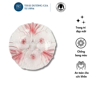 Đĩa thủy tinh màu trắng hồng 24cm thả hoa, đựng hoa quả Walther-Glas: Miranda Satin Rose-1217363 | Thái Dương Gia