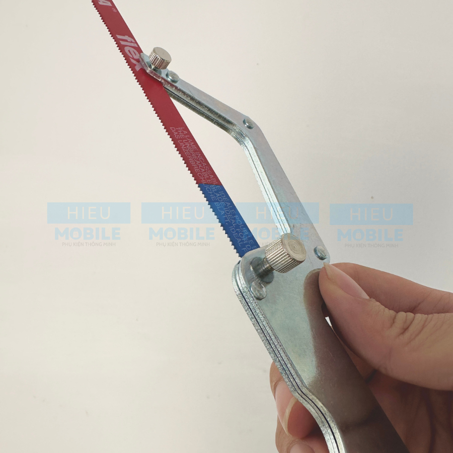 Khung cưa thép 3 lớp dài 32cm kiêm cờ lê tháo mở ốc bulông kèm lưỡi cắt gỗ nhựa kim loại đa năng