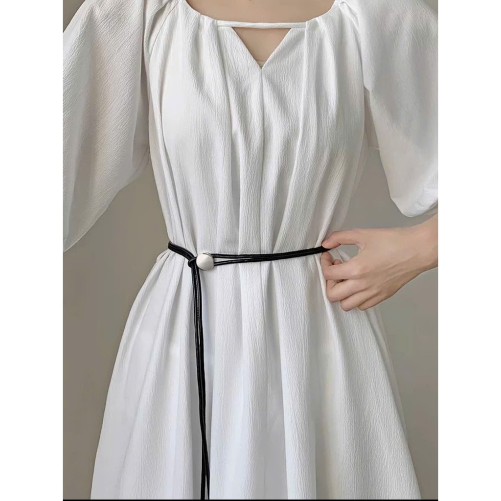 Thắt Lưng dây đai váy da nam nữ gài Đai váy dây DV35 bản nhỏ 0.5cm dạng khuyên tròn dây nịt cực sang chảnh Horizon