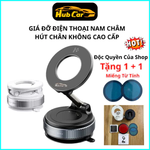 Giá Đỡ Điện Thoại Ô Tô Nam Châm Hút Chân Không Cao Cấp Gắn Taplo Ô Tô Siêu Chắc Chắn Xoay 360°