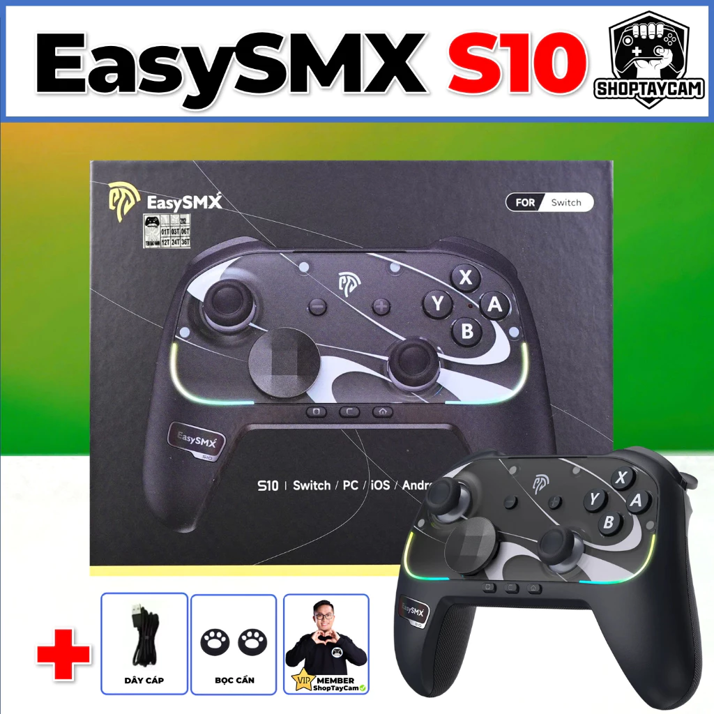 Tay Cầm EasySMX S10 Chính Hãng TMR Sticks HD Rumble