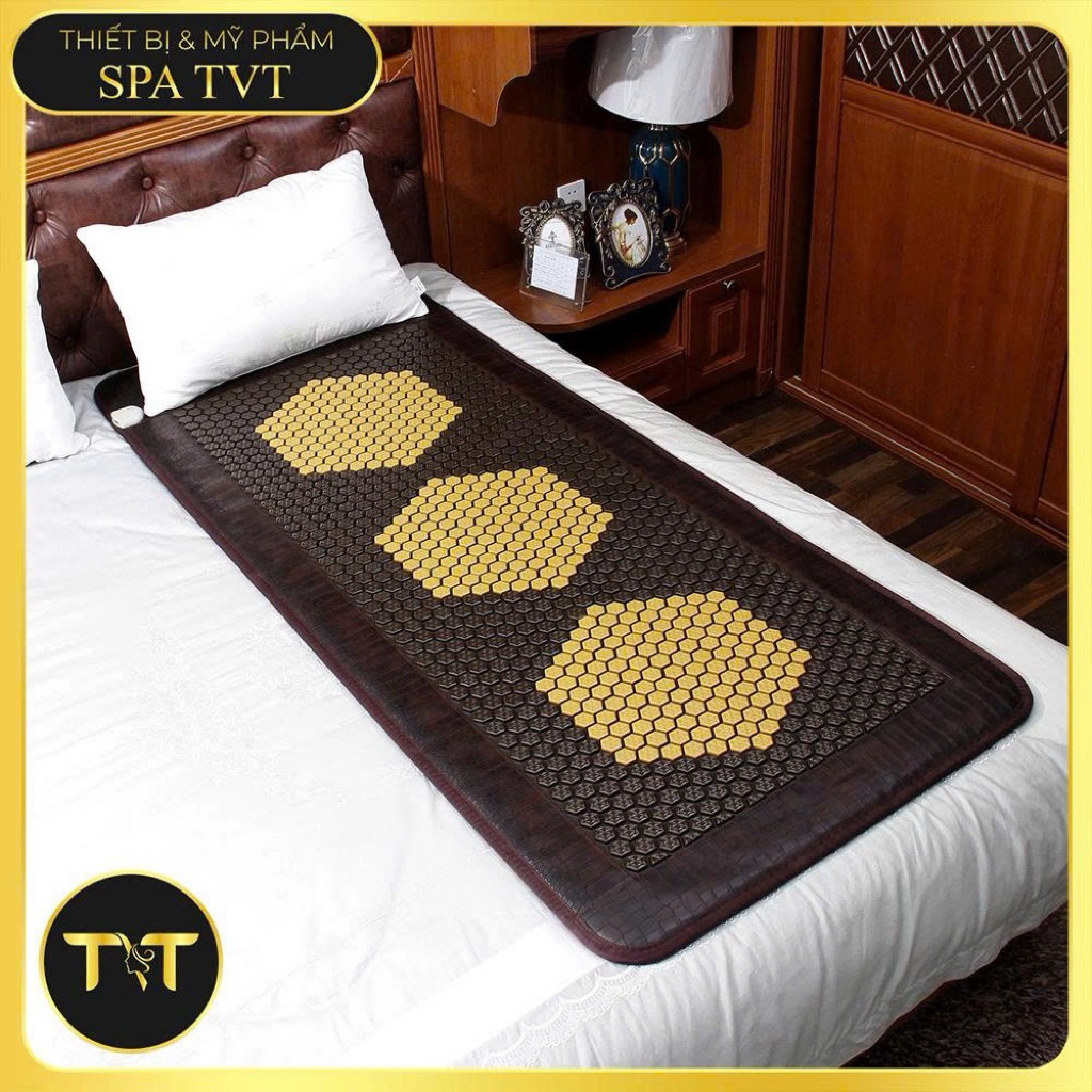THẢM ĐÁ NÓNG JIARECHANPIN 70x190CM - 714 ĐÁ TOURMALINE, 12 ĐÈN PHOTON, HỖ TRỢ THƯ GIÃN CƠ THỂ