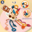 Đồ Chơi Dây Rút Gặm Nướu 5in1 GutyKids Montessori Chất Liệu Cao Cấp, Có Nhạc Vui Nhộn, Hình Dáng Đáng Yêu An Toàn Cho Bé