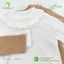 AMI0446 - Set 2 Áo Giữ Nhiệt Thu Đông Bé Gái Anminaza Cotten Dệt Tăm Cổ Bèo Cúc Bấm