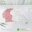 AMI0446 - Set 2 Áo Giữ Nhiệt Thu Đông Bé Gái Anminaza Cotten Dệt Tăm Cổ Bèo Cúc Bấm