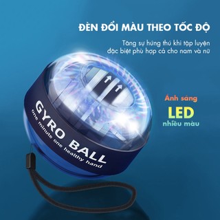 Bóng tập cổ tay Gyro Ball kim loại cao cấp hỗ trợ tập gym, thể thao, phục hồi cơ tay BTCT550