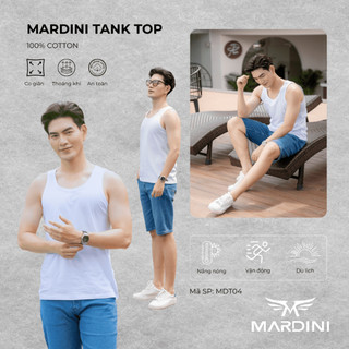 Áo tank top nam cotton 4 chiều co giãn mềm mại thiết kế basic Mardini