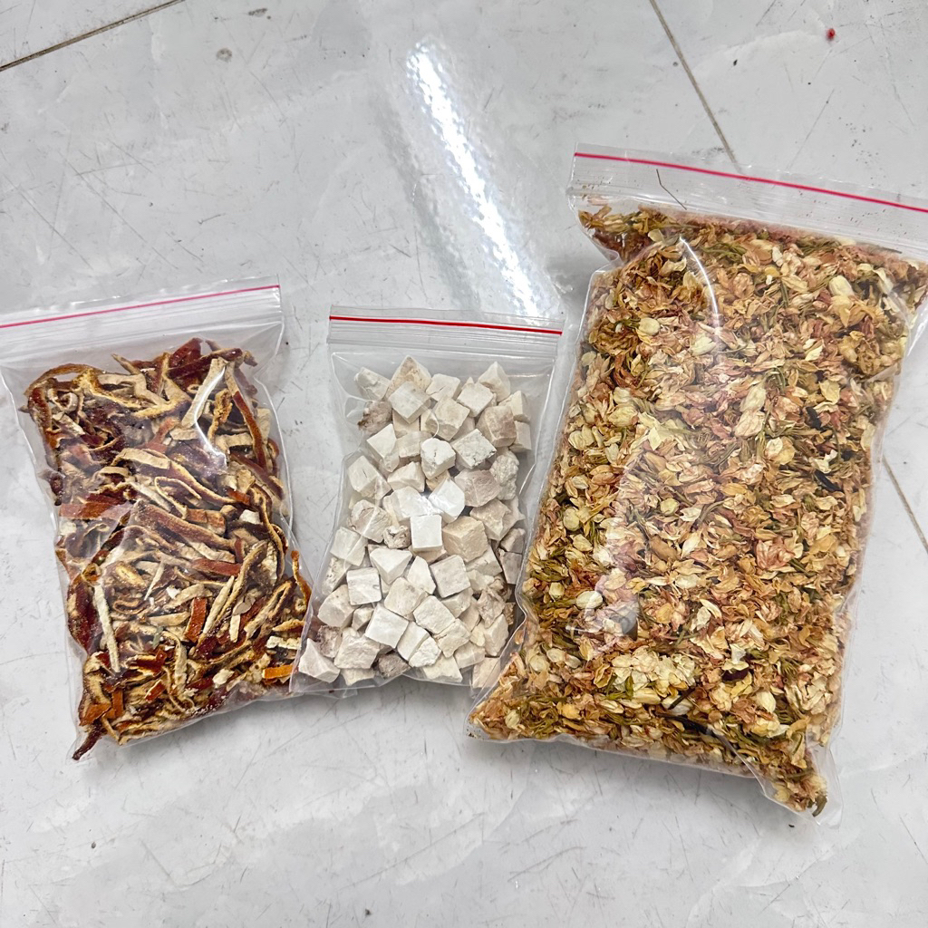 Set Trà | Trà Thảo Mộc Lưu Hương Thơm Cơ Thể Gồm Trần Bì, Bạch Linh, Hoa Nhài