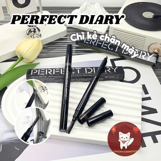 [PERFECT DIARY] Chì Kẻ Chân Mày PERFECT DIARY Vỏ Đen 2 Đầu, Hexagonal Chiseled Eyebrown, 0.28g