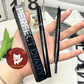 [PERFECT DIARY] Chì Kẻ Chân Mày PERFECT DIARY Vỏ Đen 2 Đầu, Hexagonal Chiseled Eyebrown, 0.28g